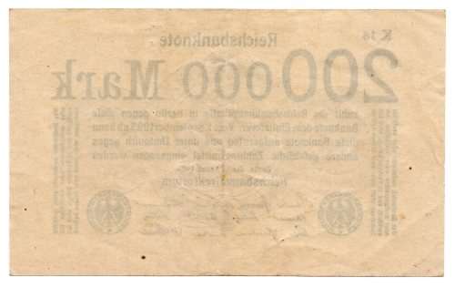 1923 German Berlin Reichsbanknote 200 000 Mark Pick#100