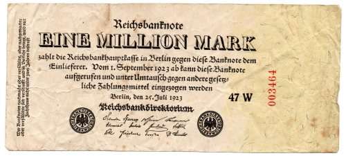 1923 German Berlin Reichsbanknote 1 Million Mark Pick#94 Low Serial `003464`