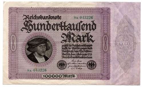 1923 German Berlin Reichsbanknote 100 000 Mark Pick#83a