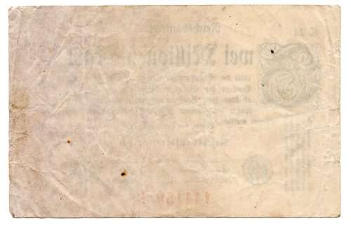 1923 German Berlin Reichsbanknote 2 Million Mark Star Note (Replacement) Pick#103