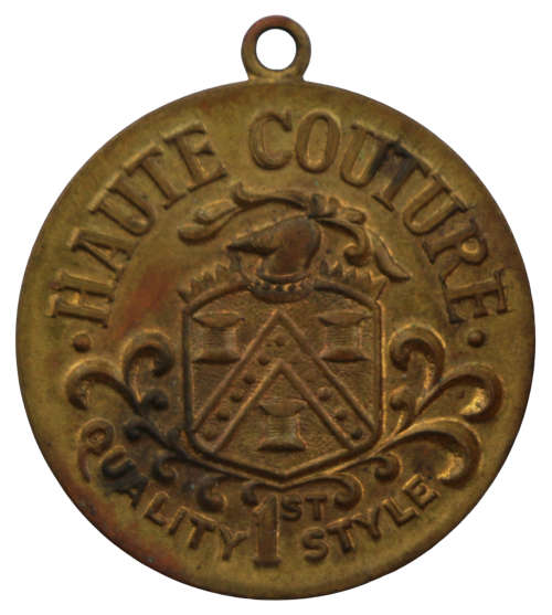1925-55 South Africa Haute Couture Prestyncraft, 1st Place for Quality and Style, Plated Brass Medal