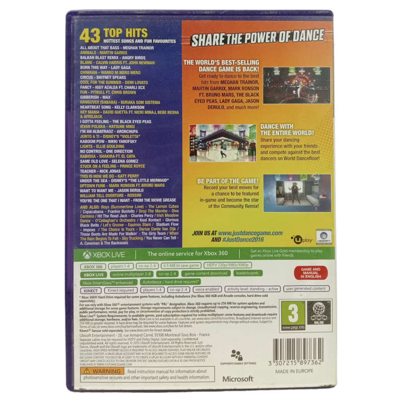 Just Dance 2016 Xbox 360