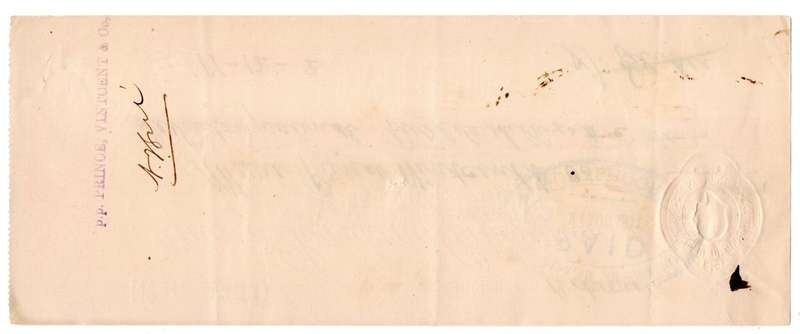 1911 African Banking Corporation Limited Cheque Oudtshoorn, 17 Pounds 12 Shillings 2 Pence