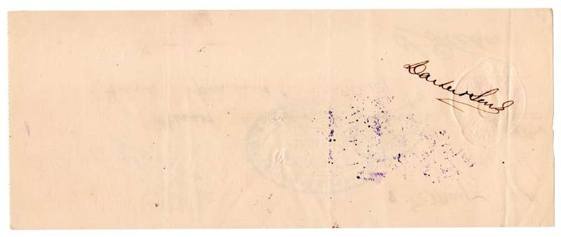 1911 African Banking Corporation Limited Cheque Oudtshoorn, 5 Pounds