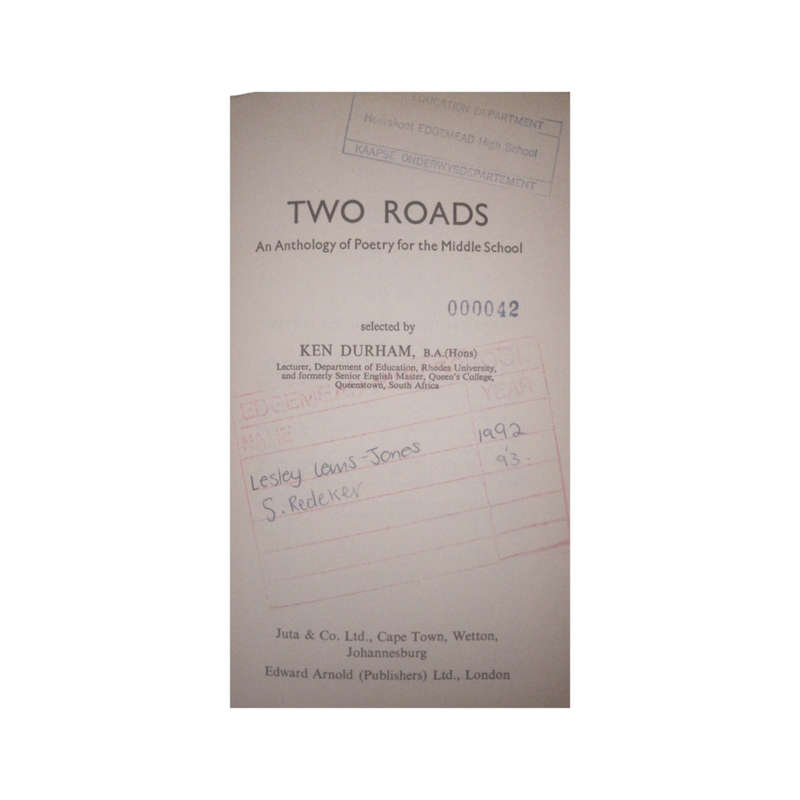1989 Two Roads by K. M Durham Softcover