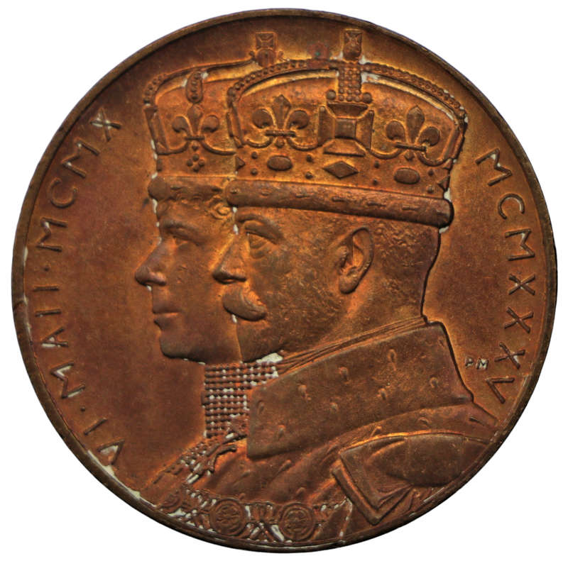 1935 South Africa Silver Jubilee of King George V and Queen Mary Bronze medallion