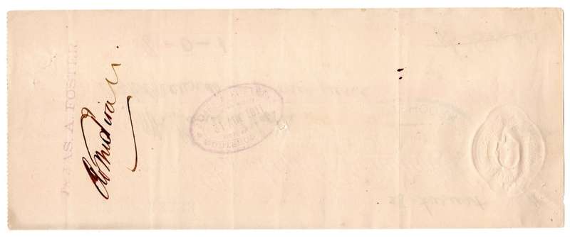 1911 African Banking Corporation Limited Cheque Oudtshoorn, 8 Pounds 1 Pence