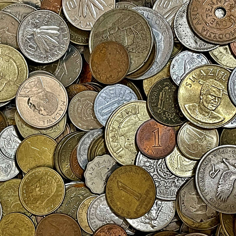 1kg Foreign Coin Mix