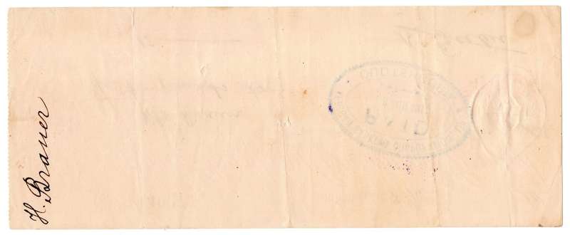 1911 African Banking Corporation Limited Cheque Oudtshoorn, 15 Pounds