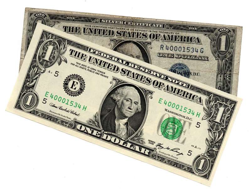 71 Years Apart - 1935 & 2006 United States Matching serial Number USD $1`s `40001534`