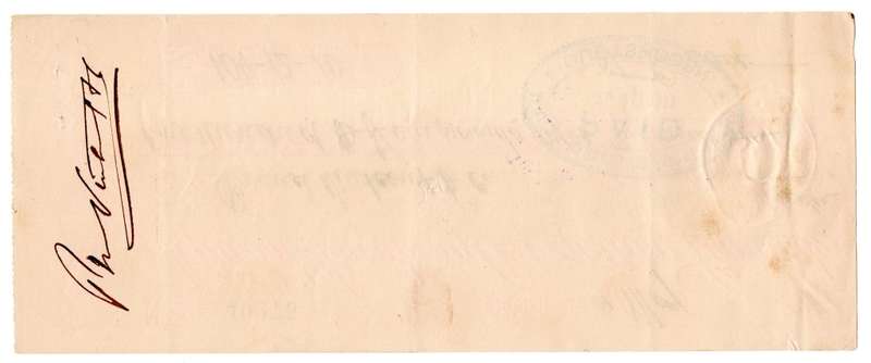 1911 African Banking Corporation Limited Cheque Oudtshoorn, 104 Pounds 12 Shillings 10 Pence