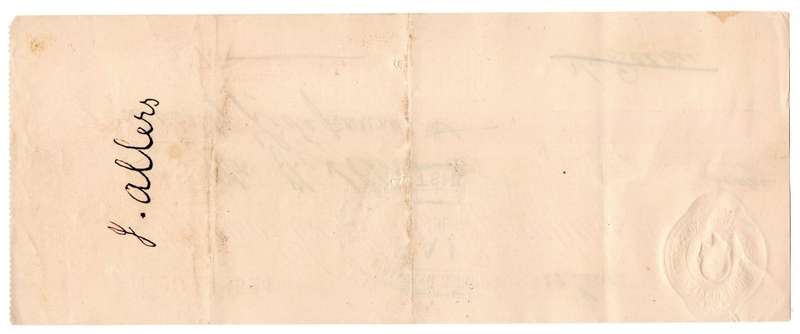 1911 African Banking Corporation Limited Cheque Oudtshoorn, 75 Pounds