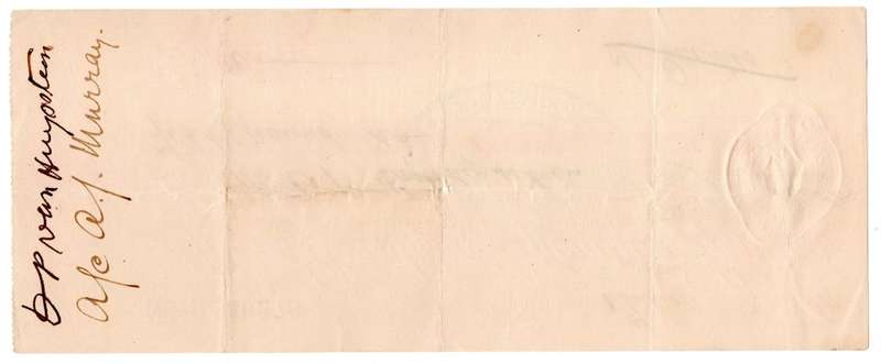 1911 African Banking Corporation Limited Cheque Oudtshoorn, 50 Pounds