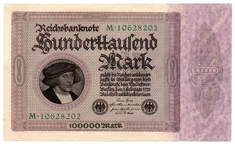 1923 German Berlin Reichsbanknote 100 000 Mark Pick#83a
