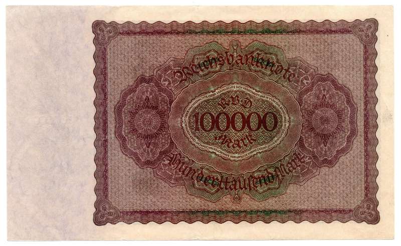 1923 German Berlin Reichsbanknote 100 000 Mark Pick#83a