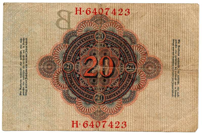 1910 German Berlin 20 Mark Pick#40b
