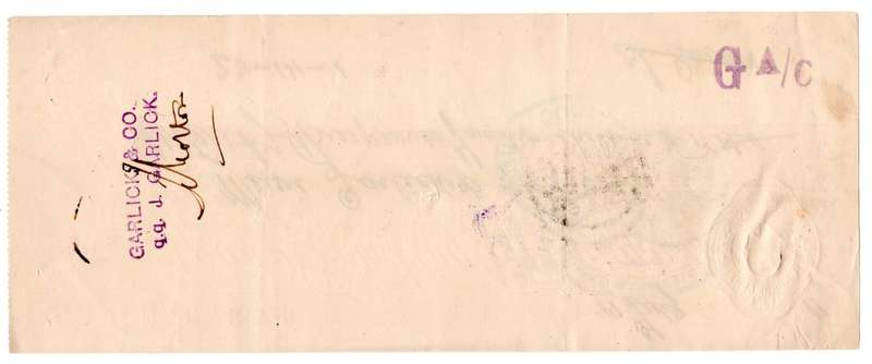 1911 African Banking Corporation Limited Cheque Oudtshoorn, 23 Pounds 14 Shillings 1 Pence