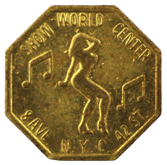 United States New York Show World Centre `42nd Street Peep Show`  Token