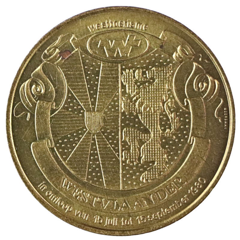 1980 Belgium 25 Westvlaander Trade Token, 182k Minted