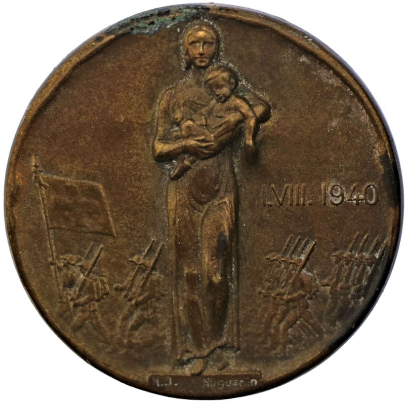 1940 Switzerland WWII ` Huguenin Le Locle` Medal