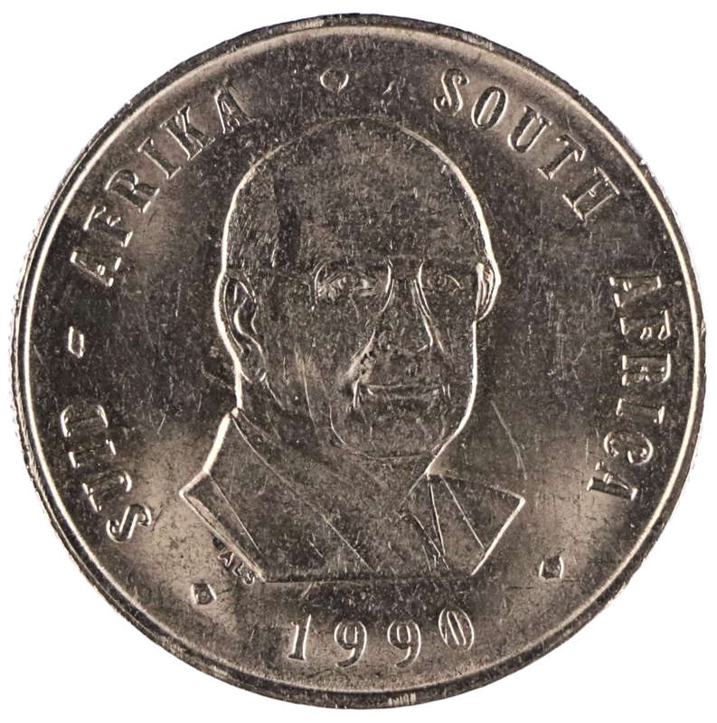 Error 1990 South Africa Nickel R1, Die Transfer i.e. Progressive Indirect Design Transfer (Also know