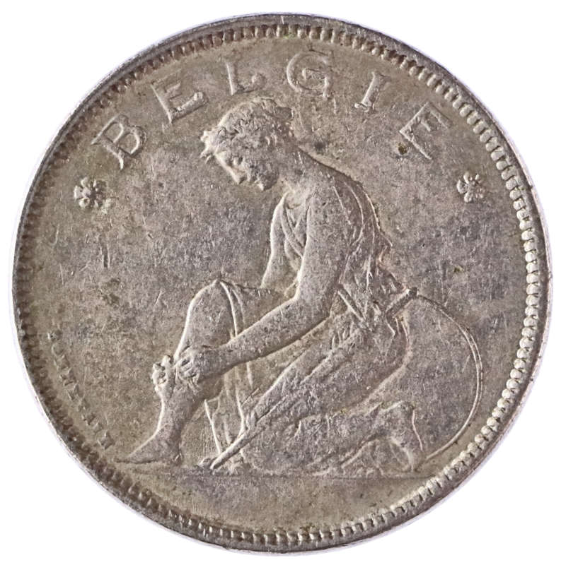 1923 Belgium 2 Francs, KM#91