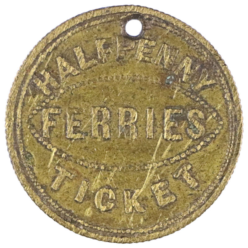 1/2 Penny Glasgow Clyde Navigation Transport Token