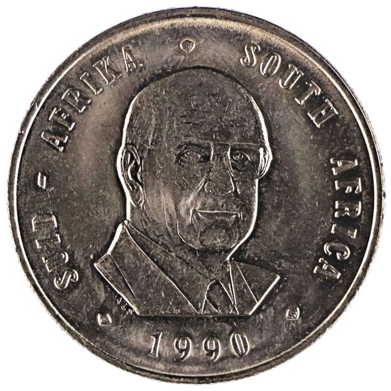 Error 1990 South Africa Nickel R1, Die Transfer i.e. Progressive Indirect Design Transfer (Also know