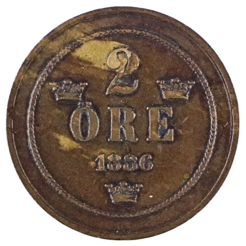 1886 Sweden 2 Ore