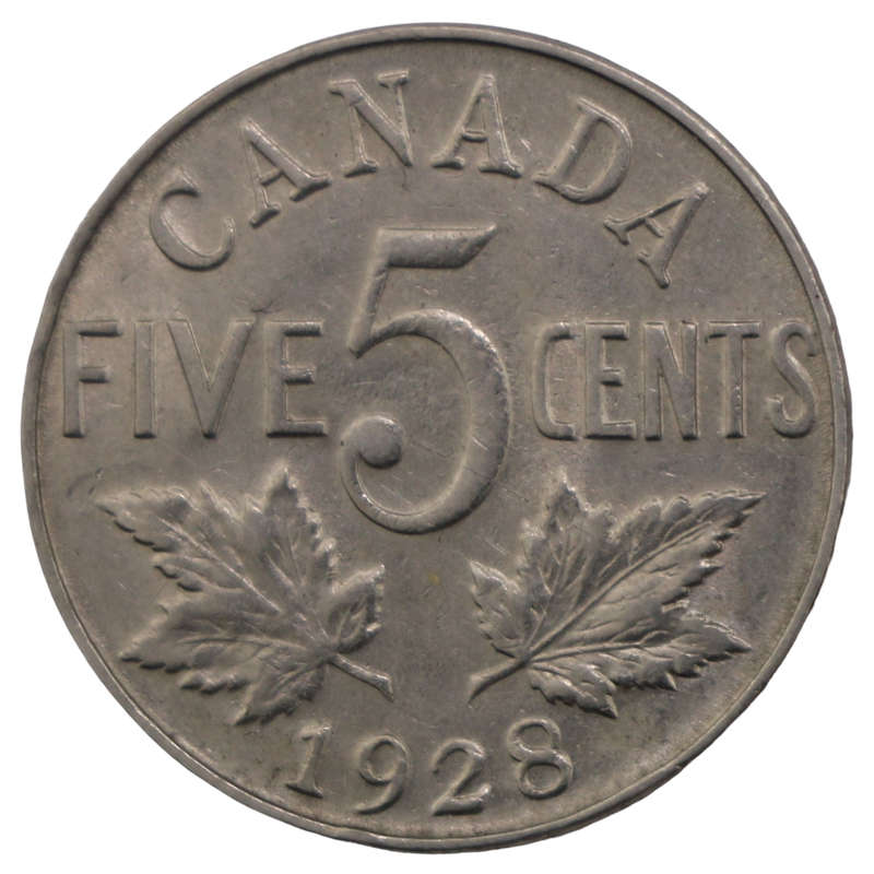 1928 Canada 5 Cents KM#29