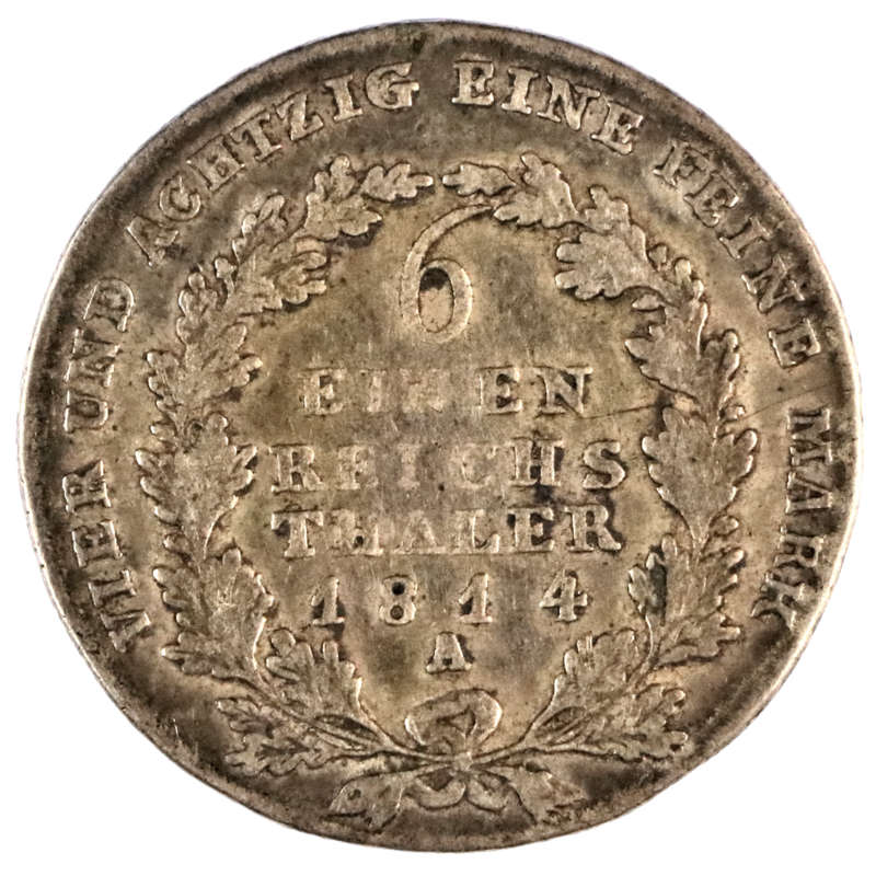 1814-A Prussia (German States)  Reichsthaler 894k Minted