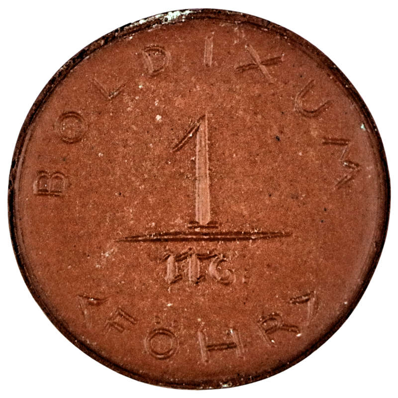 1920 German Stadt, Schleswig-Holstein [Boldixum auf Föhr] Porcelain 1 Mark, 47k Minted
