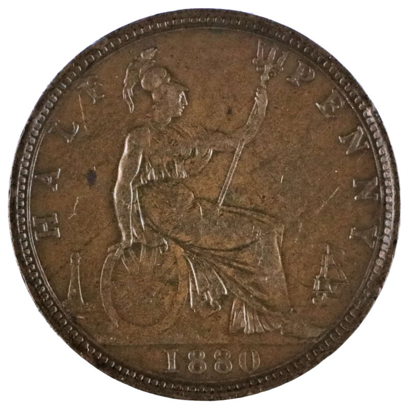 1880 Great Britain Half Penny KM#755