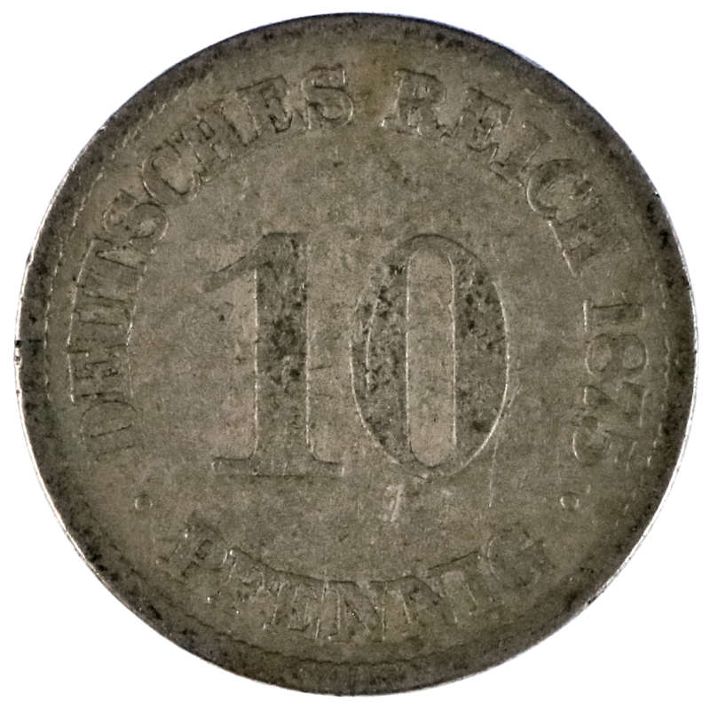 1875-A German Berlin 10 Pfennig KM#4