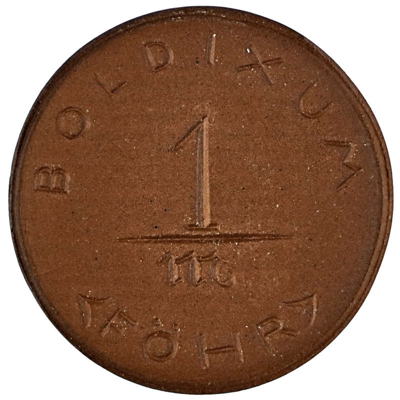 1920 German Stadt, Schleswig-Holstein [Boldixum auf Föhr] Porcelain 1 Mark, 47k Minted
