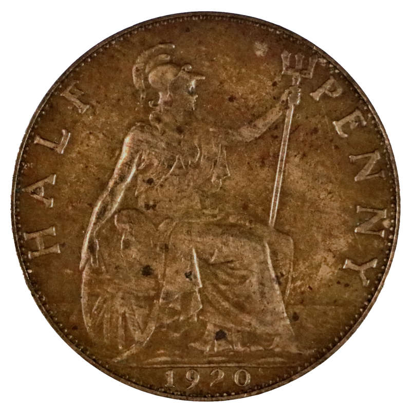 1920 Great Britain Half Penny KM#809