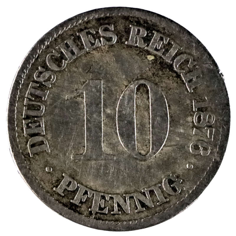 1876-A German Berlin 10 Pfennig KM#4