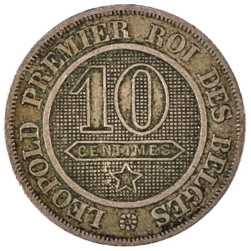 1861 Belgium 10 Centimes KM#22