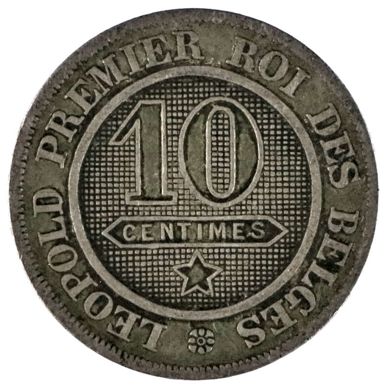 1861 Belgium 10 Centimes KM#22