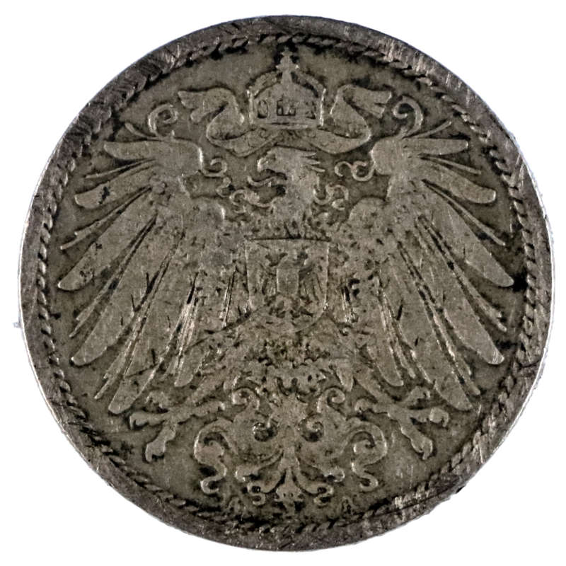 Error 1900-A German Berlin 10 Pfenning, Dot in `9` of date KM#12