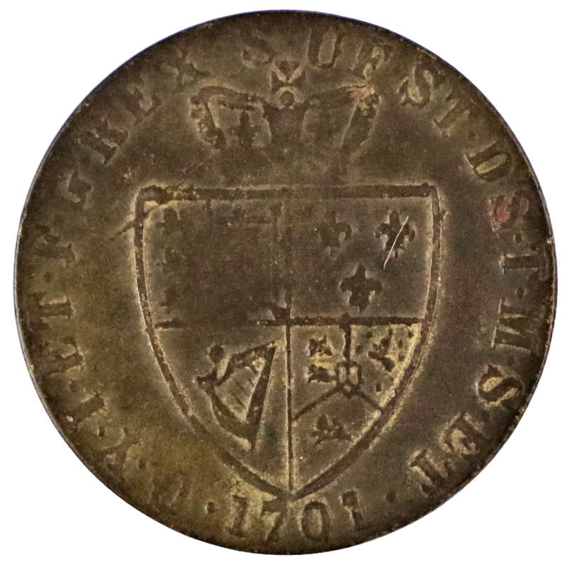1701 Spade Guinea Token, George Yorke Iliffe & Frederick Gardner