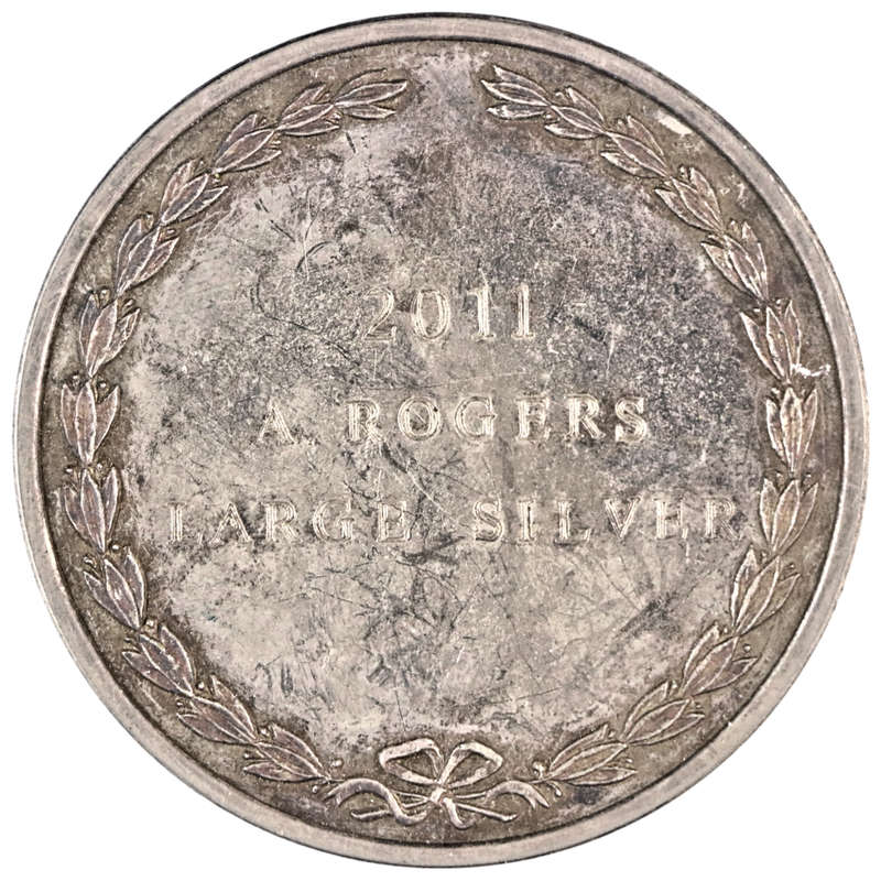 2011 Cape Town National Stamp Exhibition `Large Silver` Medal, Awarded to A. Rogers