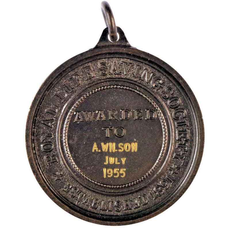 1955 Royal Life Saving Society Medallion, Awarded to A. Wilson July 1955