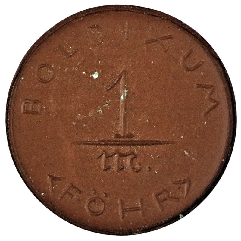 1920 German Stadt, Schleswig-Holstein [Boldixum auf Föhr] Porcelain 1 Mark, 47k Minted