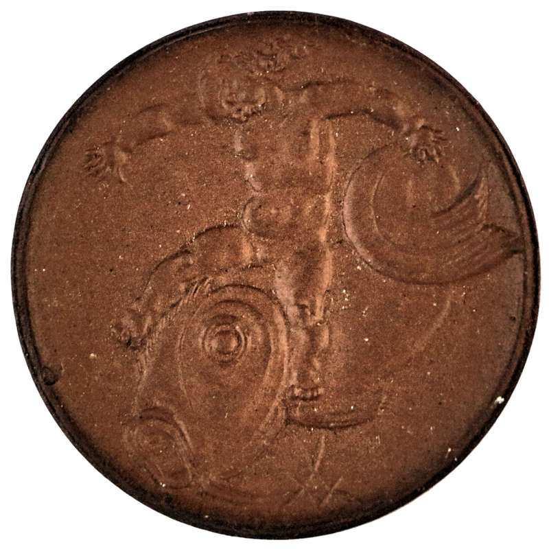 1920 German Stadt, Schleswig-Holstein [Boldixum auf Föhr] Porcelain 1 Mark, 47k Minted