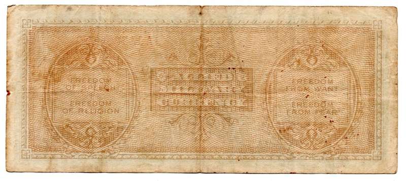 1943-A Italy Allied Military Currency 50 Lire