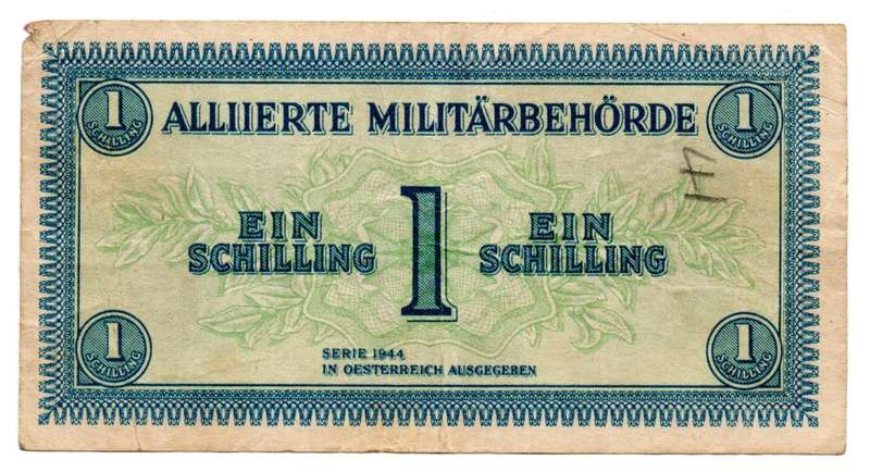 1944 Austria Allied Military Authority 1 Schilling Pick#103