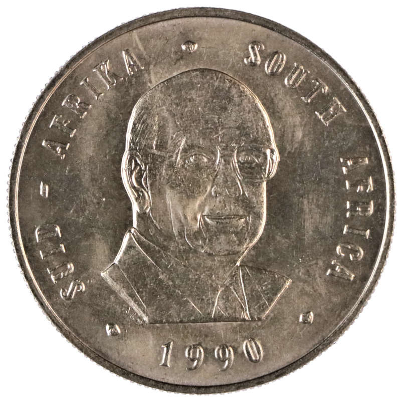 Error 1990 South Africa Nickel R1, Die Transfer i.e. Progressive Indirect Design Transfer (Also know
