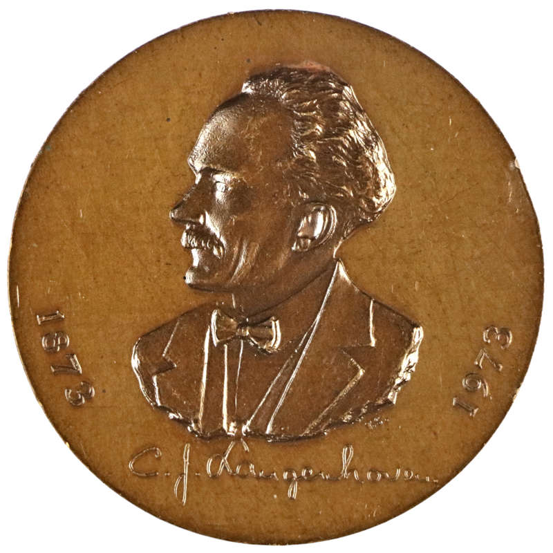 1973 South Africa  Centenary of the Birth of C.J. Langenhoven Bronze Medallion