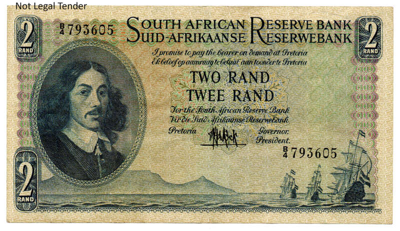 1961 South Africa MH De Kock Type 1 Fourth and Only Issue R2